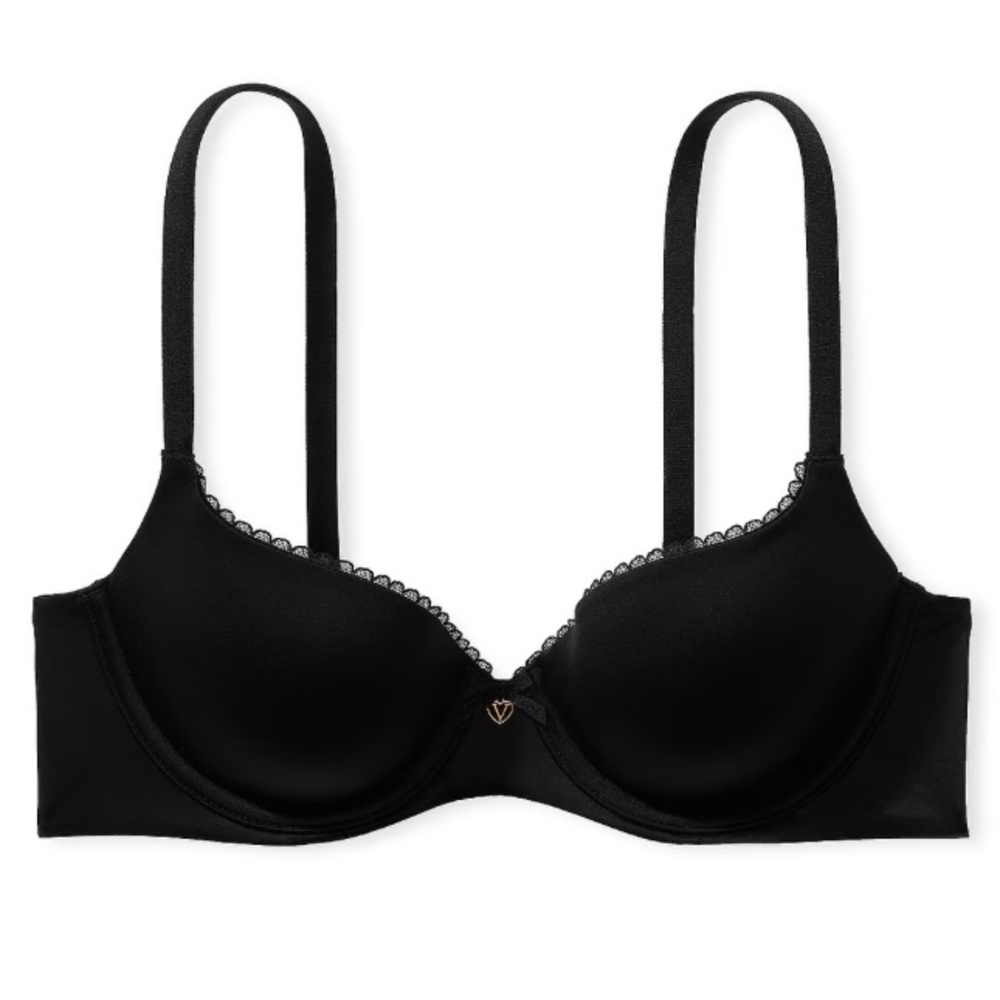 Victoria's Secret Black Lace-Trim Underwire Bra